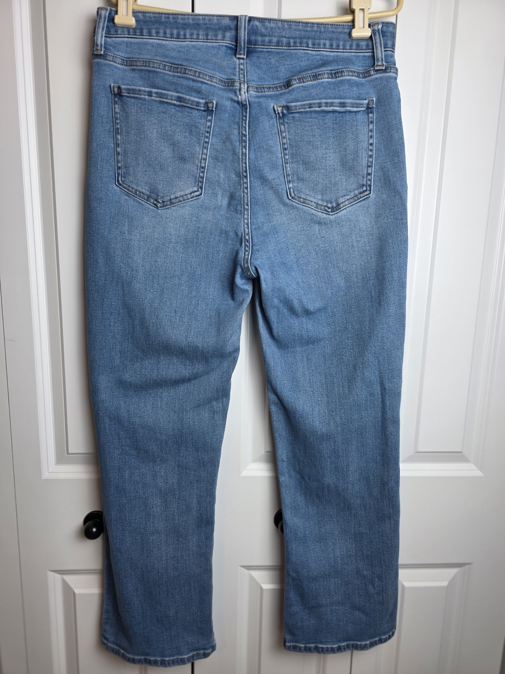Quince Bella Stretch High Rise Kick Flare Jeans Size 32 Medium Wash - Picture 6 of 16